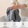 thumbnail image 4 of 12-Pack Washcloths Set, 13"x13" Luxurious Dish Towels Ultra Soft Face Towels Quick Dry Kitchen Towel Bundle Absorbent Wash Cloths(Dark Gray), 4 of 6