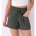 thumbnail image 5 of ANRABESS High Waisted Shorts for Women Summer Drawstring Lounge Shorts with Pockets Casual Loose Beach Vacation Shorts, 5 of 7
