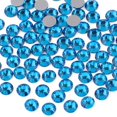 thumbnail image 1 of Beadsland Gemas redondas de diamantes de imitación de cristal con parte posterior plana para decoración de uñas y pegamento para manualidades, color azul Capri (1,3-1,4mm) SS3/1440 Uds., 1 of 5