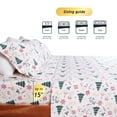 thumbnail image 4 of Kingrest 4PC Luxury Deep Pocket Full Christmas Sheet Set Fit 16", 100% Organic Cotton Breathable Super Soft Full Size Sheet Set, Luxury Hotel Style Home Decor Full Bed Sheet Set, Gift for Women, Men, 4 of 9