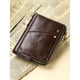 thumbnail image 1 of （brown）Credit Card Holder Genuine Leather Small Card Wallet for Women or Men Card Slots Blocking Wallet with Zipper, 1 of 5