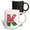 Multicolor, variant on 3drose, Cute Watermelon Monogram K, 11oz Two-tone Yellow Mug