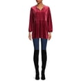 thumbnail image 6 of The Pioneer Woman Embroidered Velvet Empire Waist Top, 6 of 7