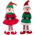 thumbnail image 1 of Conjunto De 2 Elfos Navideños De Peluche - Decoración Navideña Colgante - Decoración Del Coche, 1 of 5