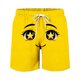 thumbnail image 4 of Pantalones cortos de playa para niños y niñas, de color liso, con estampado de expresión, transpirables y con bolsillos, para verano, 4 of 6