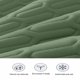 thumbnail image 5 of Juego de 4 fundas de almohada rellenas de algodón de látex de color militar verde, ajustables, transpirables, lavables, desmontables, 48x74cm, 5 of 6