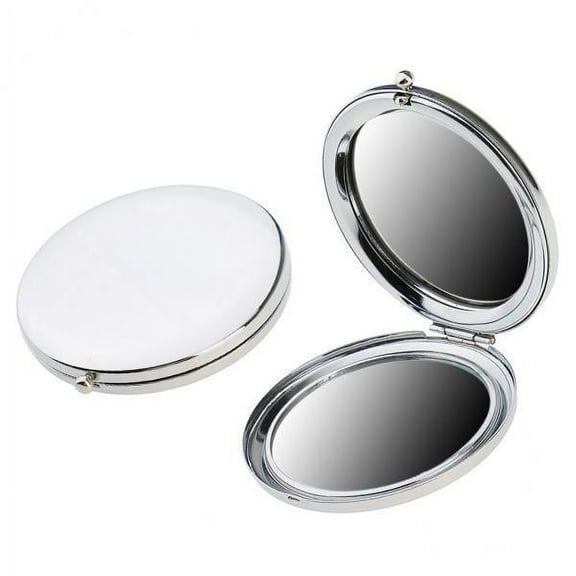 2x2 Pieces Mini Round Collapsible Cosmetic Compact Double Makeup Mirror