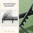 thumbnail image 4 of Outsunny Chaise Longue d'Extérieur Réglable avec Dossier Inclinable et Appuie-Tête, 4 of 10