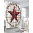 thumbnail image 3 of Shower Curtains Patriotic Stars Bath Curtain Rustic Vintage Wood Grain Waterproof Bathroom Shower Curtain Set with Hooks Decoration 72 x 84 Inches, 3 of 7