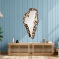 thumbnail image 6 of FFPEG Vintage Hand-Carved Golden Waves Mirror - 1940s Hollywood Glam - Classic Rectangular Wall Decor, 6 of 6