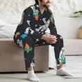 thumbnail image 7 of Lsque Space Pattern Long Sleeve Pajama Set for Men - Soft 2-Piece Sleepwear and Loungewear Set with Pockets, Comfy Nightwear-X-Large, 7 of 7