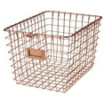 thumbnail image 2 of Spectrum Diversified Steel Wire Storage Basket Organizer for Closets, Pantry, Kitchen, Garage, Bathroom and More, Small, Copper, 2 of 7