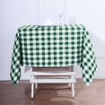 thumbnail image 3 of Efavormart 54" Square WHITE / GREEN Checkered Wholesale Gingham Polyester Linen Picnic Restaurant Dinner Tablecloth, 3 of 10