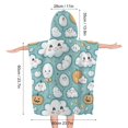 DNAGSB Cute Halloween Balloons Clouds 7361 Kids Hooded Bath Towel Wrap