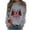 Gray, variant on Hoodless Sweatshirt for Women Fashion Casual Christmas Print Round Neck Loose Long Sleeve T Shirt Sweatshirt