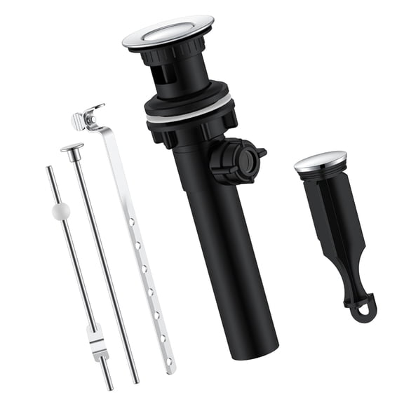 Fast Drain Popup Waste System Bathroom Sink Drain Kit with Overflows Defense for 1 1/2 Inch & 1 3/4 Inch Hole