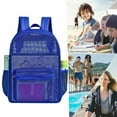 thumbnail image 2 of Reayehane Heavy Duty Mesh Backpack See Through College Backpack With Padded Shoulder Straps For Swimming Outdoor Sports (Blue ), 2 of 5