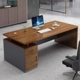 thumbnail image 3 of Bedroom Computer Drawers Desk Workbench Office Boss Simplicity Office Desk Table Secretaire Bureaux Meuble Home Furniture My Lux Decor Round, 3 of 14