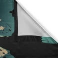 thumbnail image 3 of Ambesonne Halloween Kitchen Curtains, Zombies on Forest Hill, 55"x45", Charcoal Grey Green and Teal, 3 of 3
