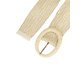 thumbnail image 2 of Cinturones de mujer tejidos, cinturones anchos para vestidos, decorativos, ajustables de 22.83 a 37.01 pulgadas, color beige, 2 of 4