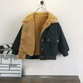 thumbnail image 6 of AherBiu Toddler Boys Clothes Corduroy Fleece Lined Winter Jackets for Little Boy Button Down Lapel Coats, 6 of 7