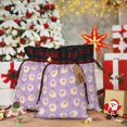 thumbnail image 6 of Rocae Sheeps Print Christmas Drawstring Linen Gift Bag with Drawstrings Treat Bag Goody Present Bags for Christmas Party Favor, 6 of 8