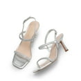 thumbnail image 5 of DREAM PAIRS Womens Slingback Heels Square Open Toe Strappy Sandals Ankle Strap High Heeled Dressy Shoes, 5 of 7