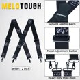 thumbnail image 2 of MELOTOUGH Men's Suspender 2 Inch Wide Suspenders Full Elastic X Back Suspender with Snap Hooks, 2 of 4