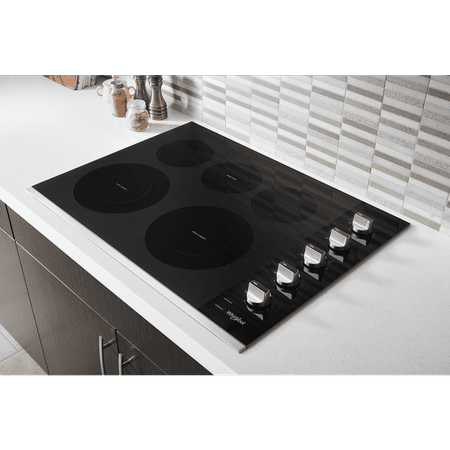 Whirlpool - 30" Built-In Electric Cooktop - Stainless Steel