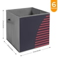 thumbnail image 6 of Collapsible Oxford Fabric Storage Cubes with Handles, Large Mid Foldable Oxford Cloth Bins Set of 2/6, Closet Organizers for Shelves Clothes Home Kitchen Toy - Sunset Minimalist-2, 6 of 7