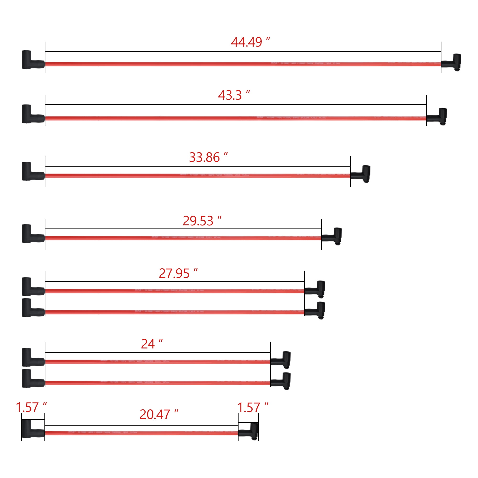 Performance Master GM08 HEI Distributor & Ignition Wires 65K Volt 9000RPM for Chevy V8 350 454 SBC