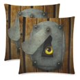 thumbnail image 1 of BOSDECO Housses de Coussin Look From Darkness Impression Recto-Verso 18x18 Pouces, Ensemble de 2, 1 of 2