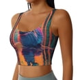 thumbnail image 2 of Balery Neon Rabbit In Archway Sujetadores deportivos con espalda cruzada para mujer, acolchados, sin costuras, de alto impacto, ideales para yoga, gimnasio, entrenamiento y fitness.-Medium, 2 of 8