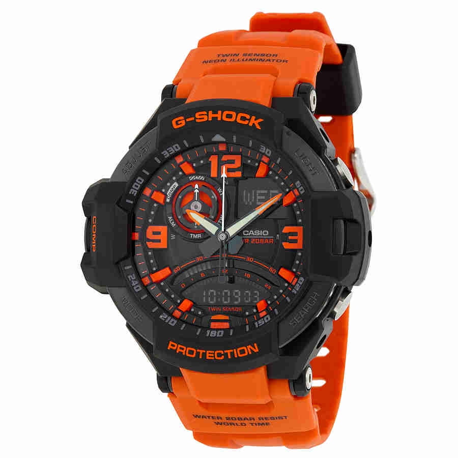 g shock orange colour watch