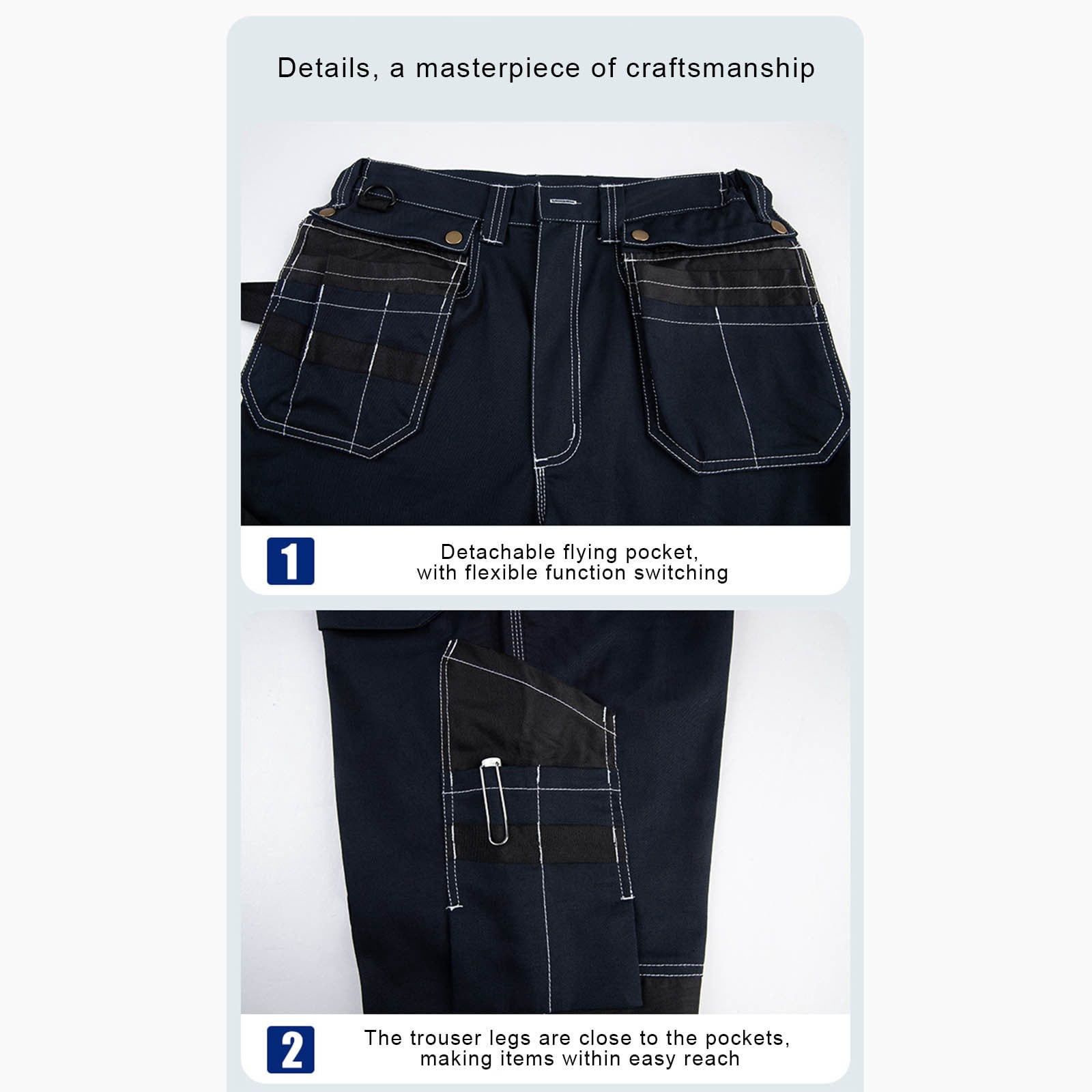 Mens Pants Under $10 Cargo Construction Pants for Men - Wear Safety Pants with Knee Pads and Tool Pockets for Work and Outdoor Use