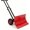 Blue + Black + White, variant on Height-Adjustable Metal Snow Pusher with Wheels, Ergonomic Double Handle – 50cm Blade with Spare Parts Kit for Garden or Walkway