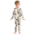 thumbnail image 3 of Dailycode Cotton Pajama Set Snug Fit Long Sleeve Top and Pants for 18M-8Y Raccoon with Sunglasses, 3 of 7