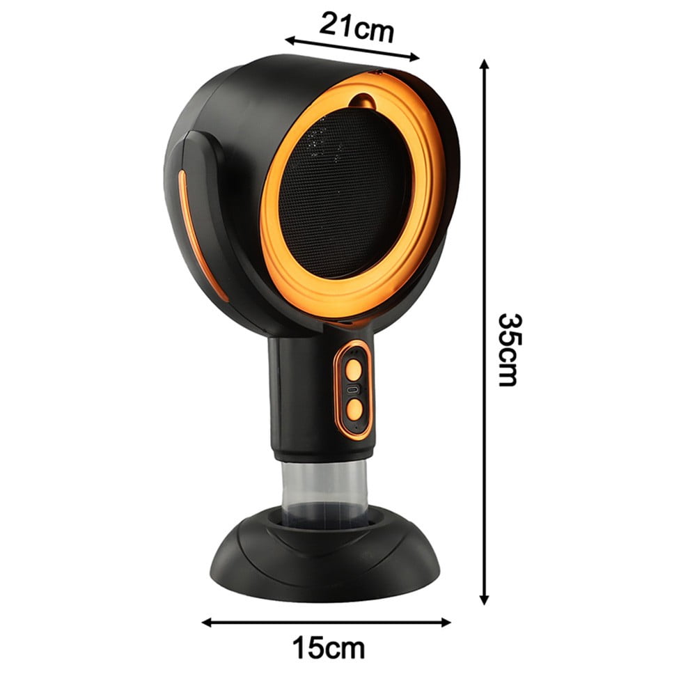 RichLink Portable Kitchen Fan Adjustable Exhaust Fan Cooking Atmosphere Customizable Airflow Efficient Smoke Removal High Power Motor,Black Gold
