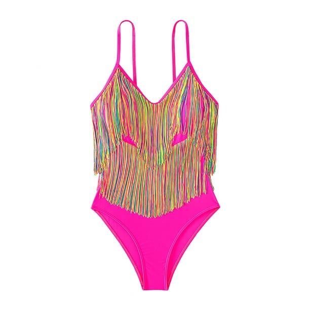 Ropa Interior de Bikini para Mujeres Sexy Tassel Fashion Suspender Bikini Set, Alta Elasticidad para Verano Y Primavera