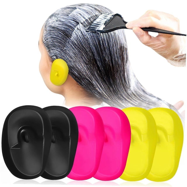 6 protectores auditivos impermeables y reutilizables para tinte de cabello y uso en salones de belleza.