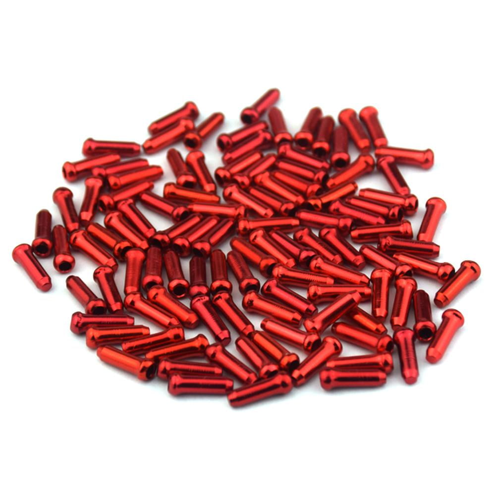 Kotyreds 50pcs Bike Cable End Caps Crimps Aluminum Alloy Bicycle Brake