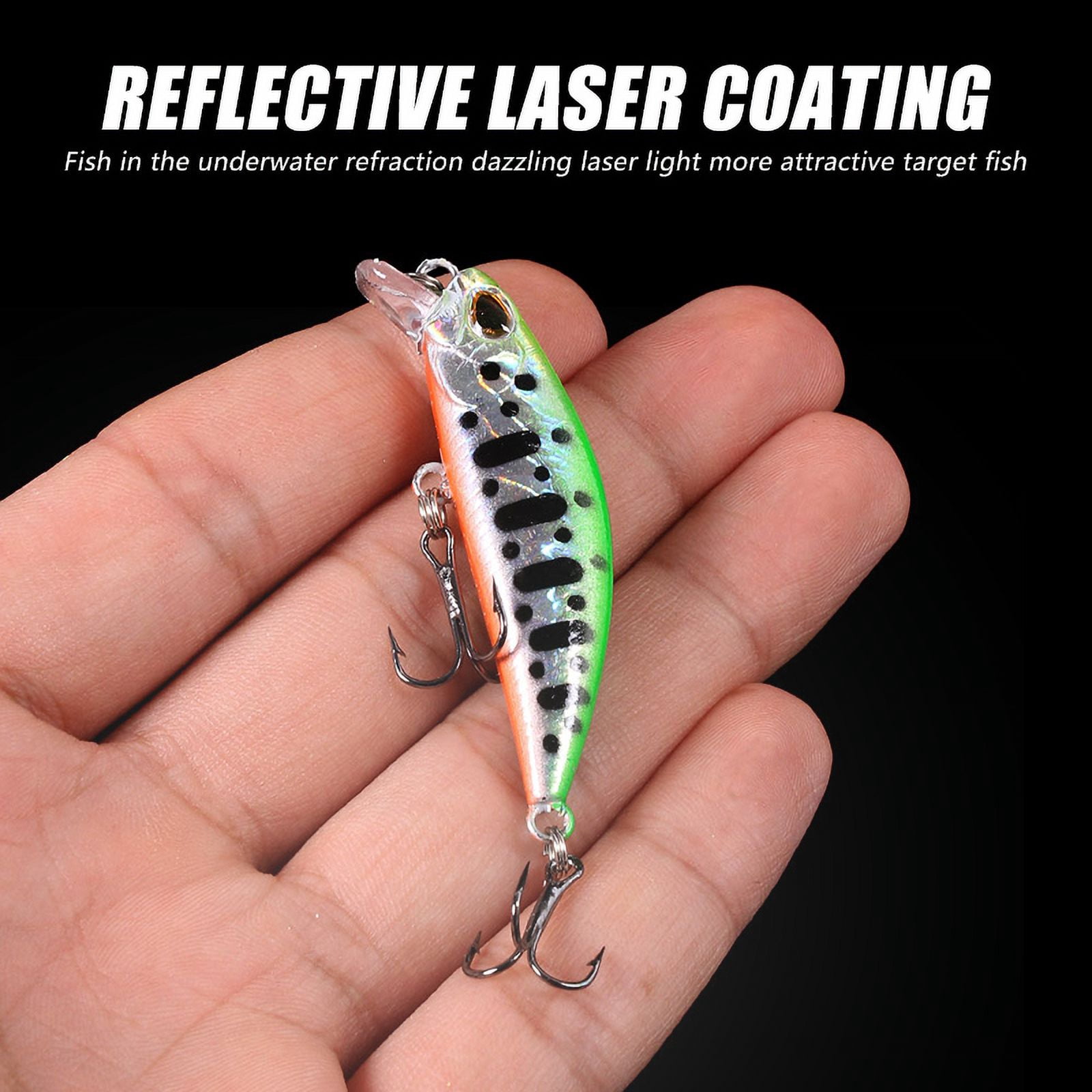 HENGJIA Fishing Lures Large Hard Bait Minnow VIB Lure with Treble Hook Life-Like Swimbait Fishing Bait Popper Crankbait Sinking Lure for Bass Trout Walleye Redfish