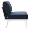 thumbnail image 3 of Modway Stance Modern Fabric & Aluminum Outdoor Armless Armchair in Navy, 3 of 7
