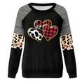 thumbnail image 4 of Going Out Tops for Women Viikei Womens Blouse Long Sleeve,2025 Fall Womens Tops Plus Clearance,Women Valentine's Day Love Print Raglan Long Sleeved Hooded Sweatshirt Multicolor XXXXL, 4 of 6