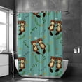 thumbnail image 2 of Coolnut Shower Curtain Set with Hooks Cute Couple Beaver Polyester Waterproof Bath Curtain 60" x 72", 2 of 6