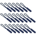 thumbnail image 1 of 20PCS Cylinder Head Zipper Puller Clothing Plastic Zipper Head Compact Zipper Pulling Rope Luggage Bag Zipper Head Tail Rope for Bag Clothing Use (Navy Blue), 1 of 8