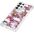 thumbnail image 6 of Slim Fit Phone Case for Samsung Galaxy S23 Ultra,Crystal Bling Quicksand Effect TPU Bumper Case with Four Corners Anti-Drop Protection Cover for Galaxy S23 Ultra,YBDT Pink Horse, 6 of 14