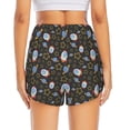 thumbnail image 2 of Lsque Cosmic Printed Women's Running Shorts with Liner Pockets,Elastic Quick Dry Workout Athletic Gym Yoga Shorts,Womens High Waist Shorts-Large, 2 of 9