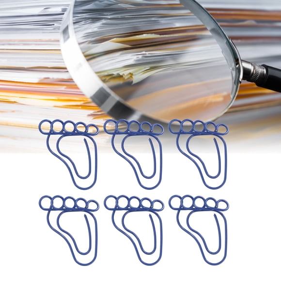 100Pcs Mignons Trombones, en Forme de Pied Drôle Slip Preuve Trombones Portables pour la Famille de l'École de Bureau
