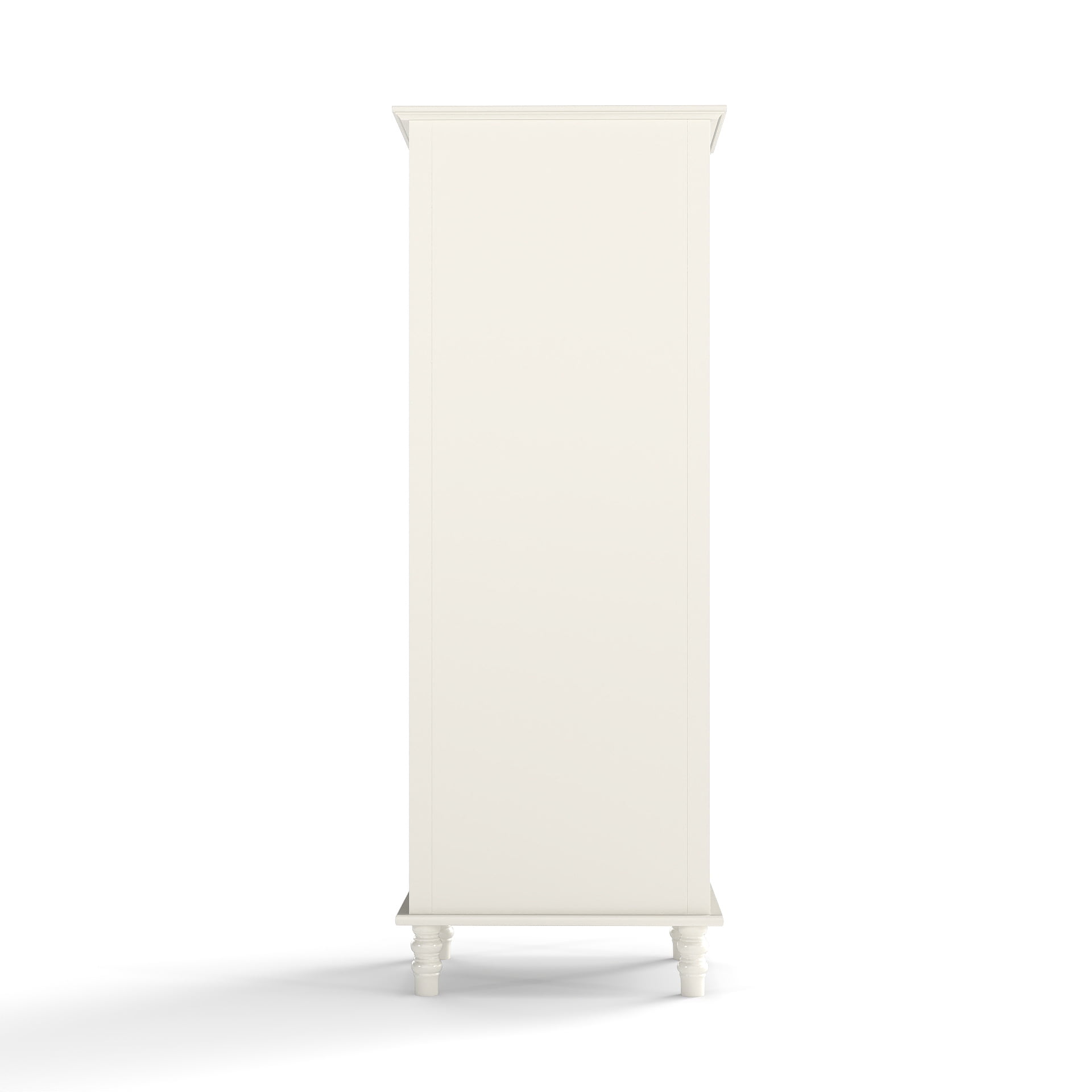 Aukfa Tall Buffet Pantry Cabinet,2 Drawers Wood Sideboard Cupboard for Dining Room Hallway Entryway,White